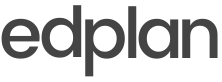 edplan logo with written edplan in dark letters